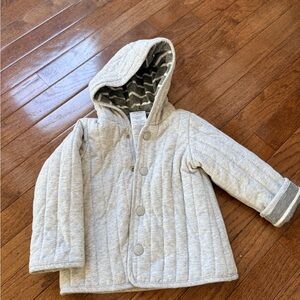 First Impressions Light Gray Quilted Kids Jacket